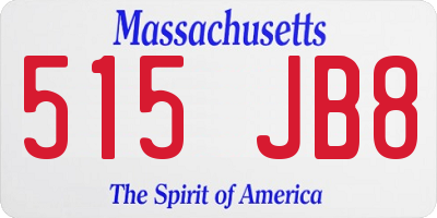 MA license plate 515JB8