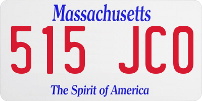 MA license plate 515JC0