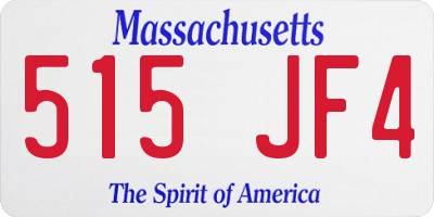 MA license plate 515JF4