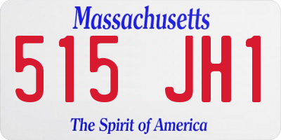 MA license plate 515JH1