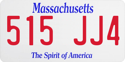 MA license plate 515JJ4