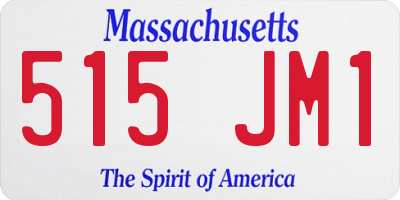 MA license plate 515JM1