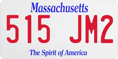 MA license plate 515JM2