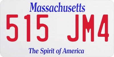 MA license plate 515JM4