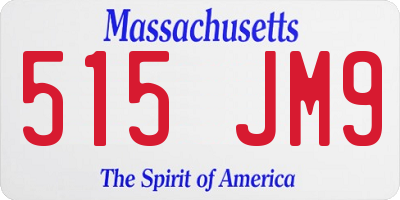 MA license plate 515JM9