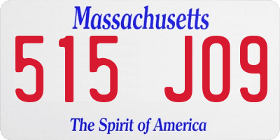 MA license plate 515JO9