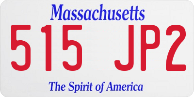 MA license plate 515JP2