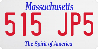 MA license plate 515JP5
