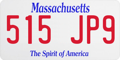 MA license plate 515JP9