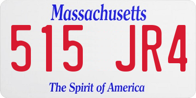 MA license plate 515JR4