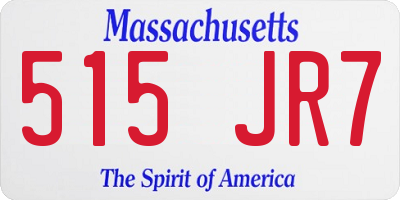 MA license plate 515JR7