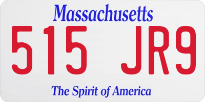 MA license plate 515JR9