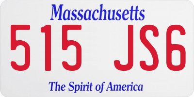 MA license plate 515JS6