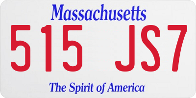 MA license plate 515JS7