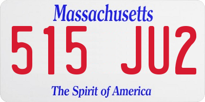 MA license plate 515JU2
