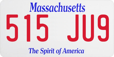 MA license plate 515JU9