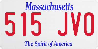 MA license plate 515JV0