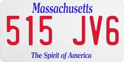 MA license plate 515JV6
