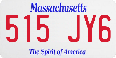 MA license plate 515JY6