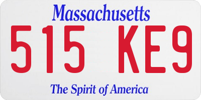 MA license plate 515KE9
