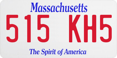 MA license plate 515KH5