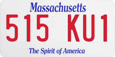 MA license plate 515KU1