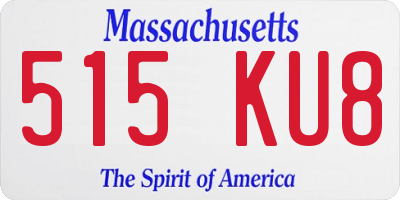 MA license plate 515KU8