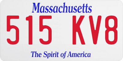 MA license plate 515KV8