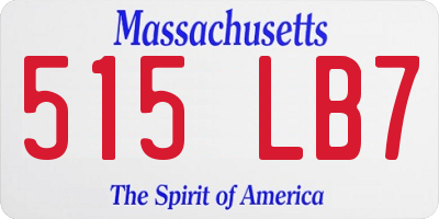 MA license plate 515LB7