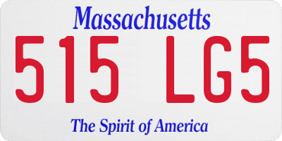 MA license plate 515LG5