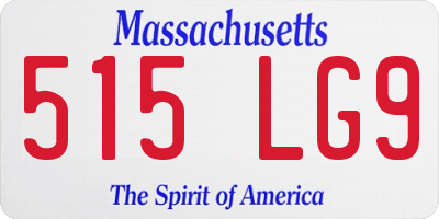 MA license plate 515LG9