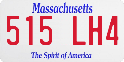 MA license plate 515LH4