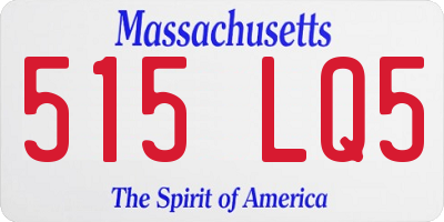 MA license plate 515LQ5