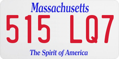 MA license plate 515LQ7