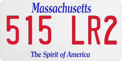 MA license plate 515LR2