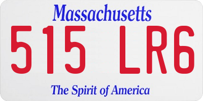 MA license plate 515LR6