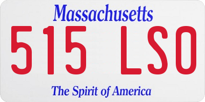 MA license plate 515LS0