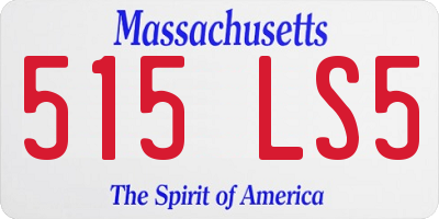 MA license plate 515LS5