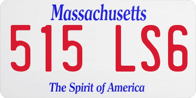 MA license plate 515LS6