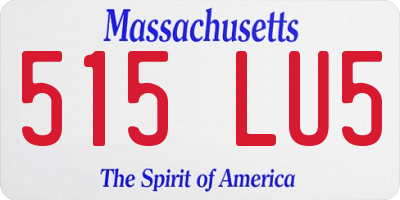 MA license plate 515LU5