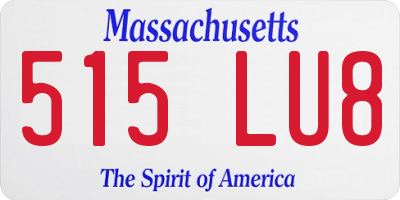 MA license plate 515LU8