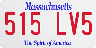 MA license plate 515LV5