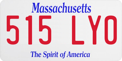 MA license plate 515LY0