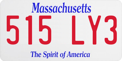 MA license plate 515LY3