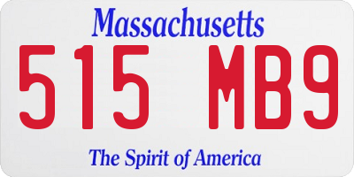 MA license plate 515MB9