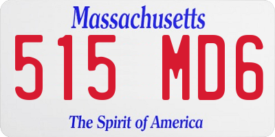 MA license plate 515MD6