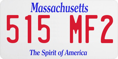 MA license plate 515MF2