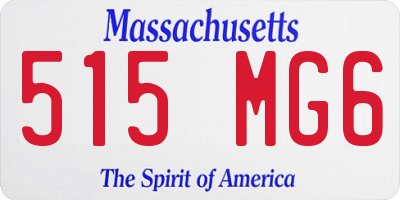 MA license plate 515MG6