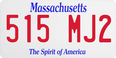 MA license plate 515MJ2