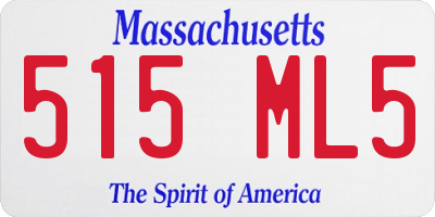 MA license plate 515ML5